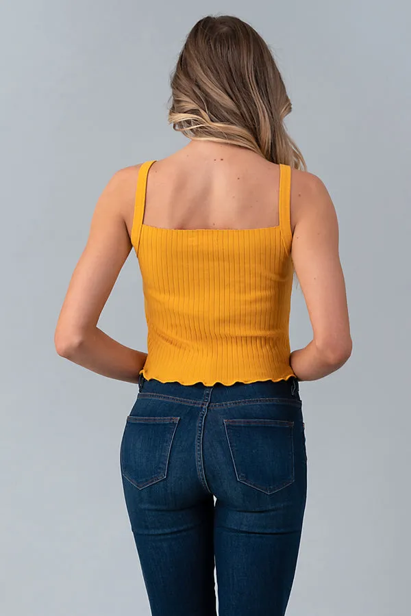 RIB CAMI WITH MERROW STITCH sold by Heart & Hips product image thumbnail 5