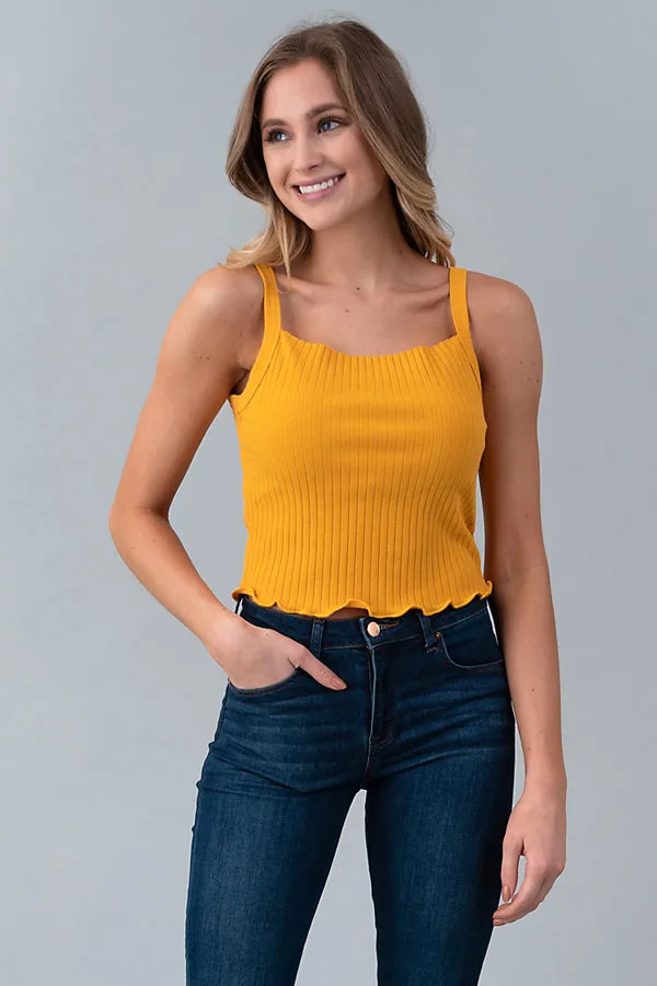 RIB CAMI WITH MERROW STITCH sold by Heart & Hips product image thumbnail 4