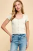 BUTTON DOWN HEAVY RIB TOP sold by Heart & Hips