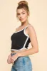 CONTRAST BINDING DETAIL CROP TANK sold by Heart & Hips