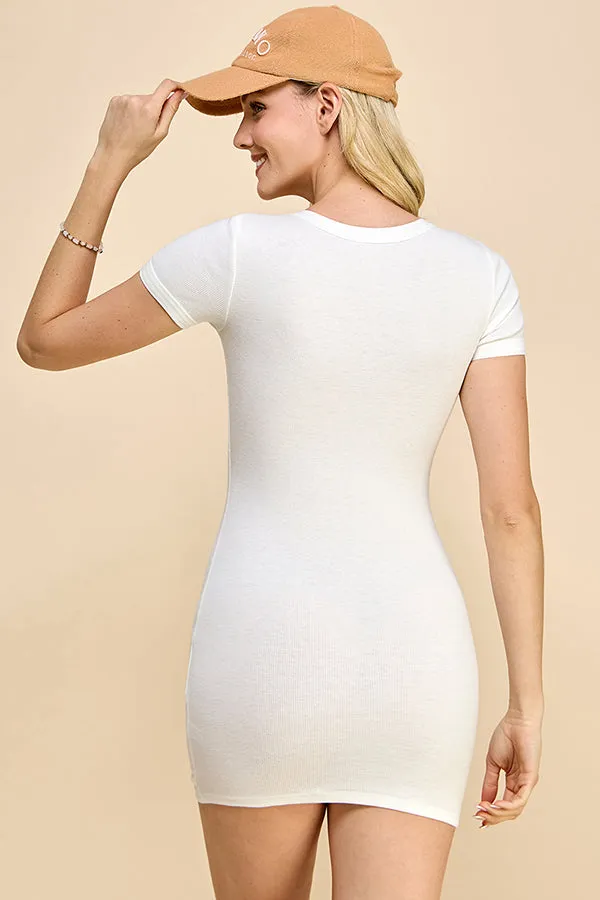 WIDE BINDING CREW NECK DRESS sold by Heart & Hips product image thumbnail 3