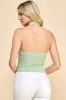 MESH HALTER NECK RUCHING DETAIL TOP sold by Heart & Hips