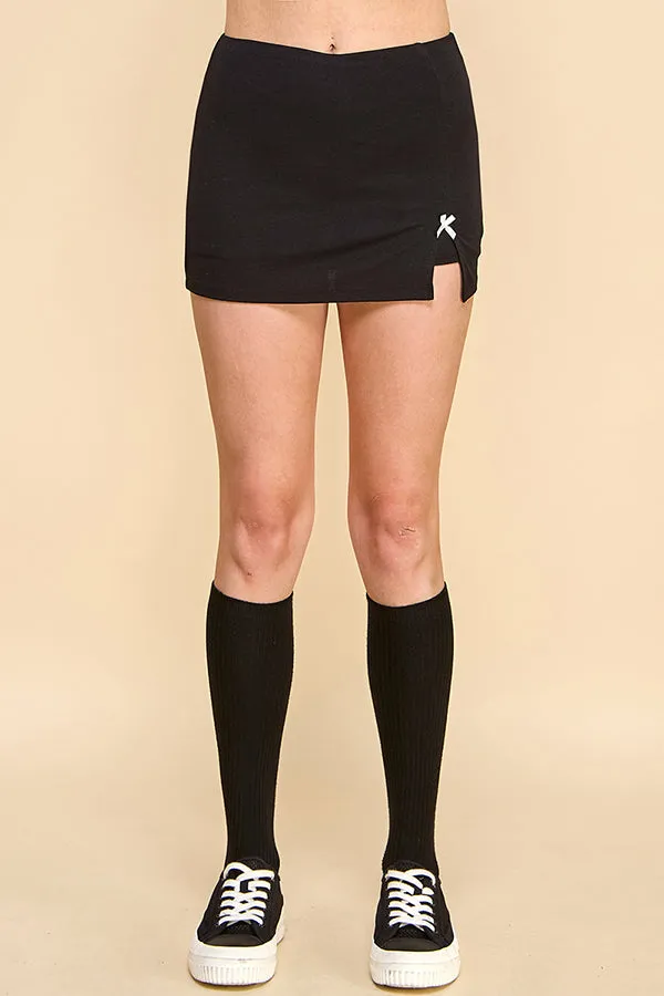 BOW TRIM A-LINE SKORT sold by Heart & Hips