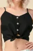 BUTTON DOWN TIE END LINEN CAMI TOP sold by Heart & Hips