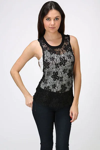 HACCI HI-LOW MUSCLE TANK W/TWIST BACK sold by Heart & Hips