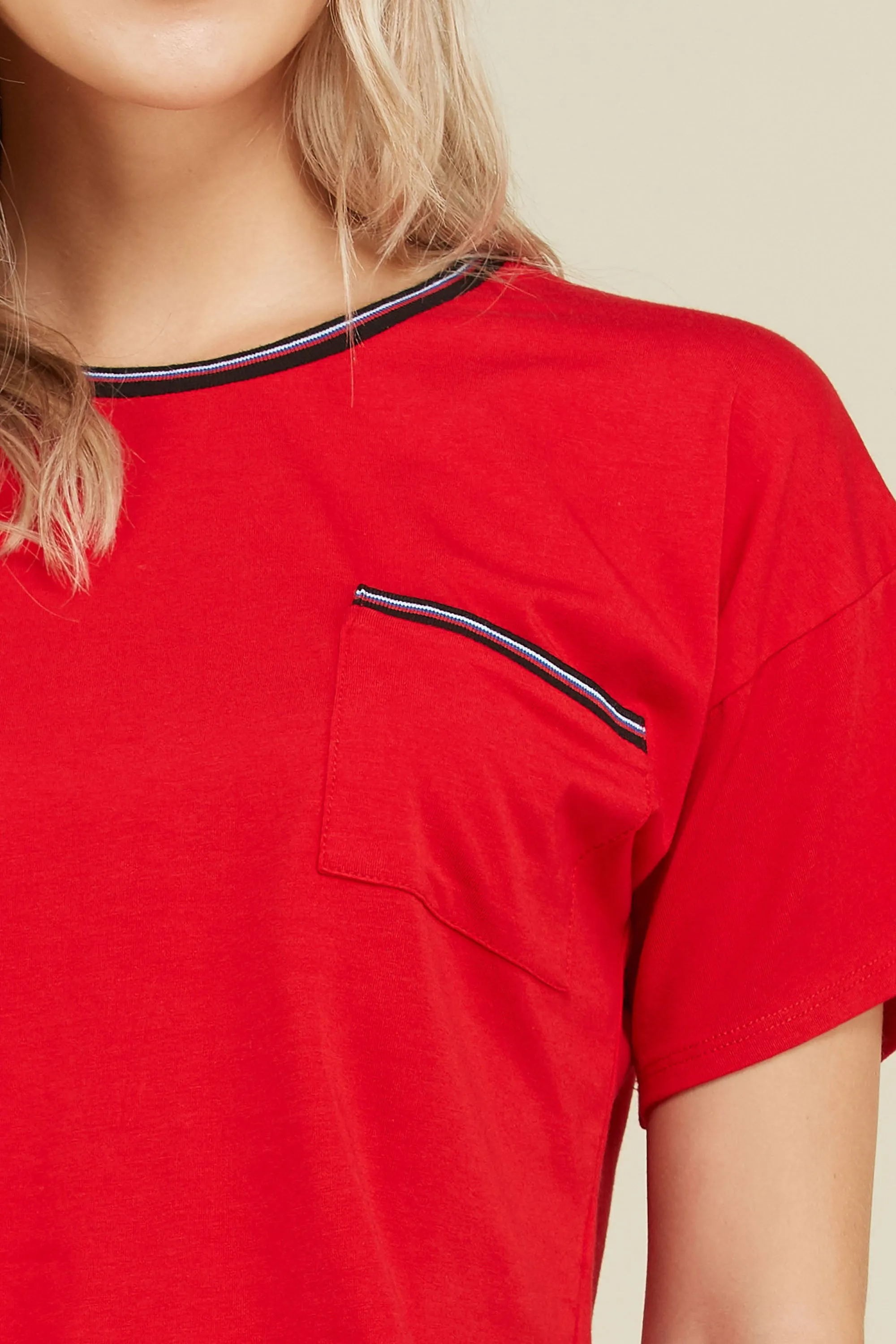 CONTRAST BAND CROP TOP sold by Heart & Hips product image thumbnail 2