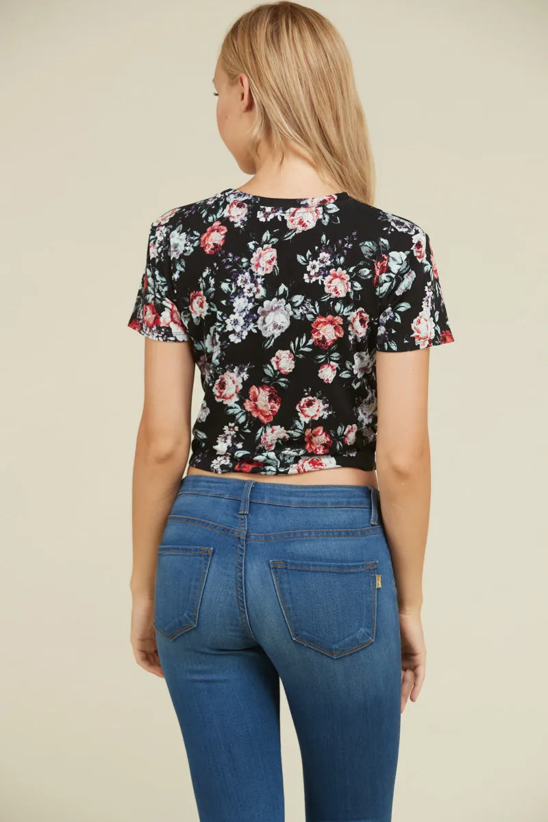 FRONT TIE CROP TOP sold by Heart & Hips product image thumbnail 3