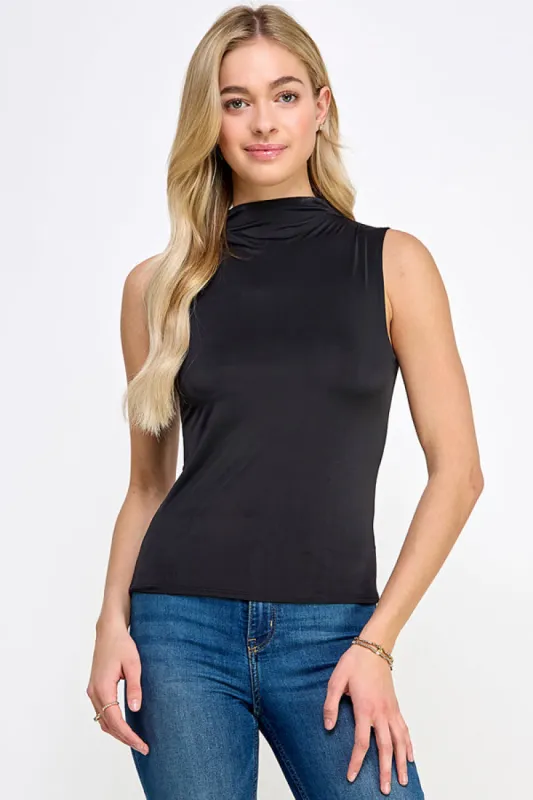 DOUBLE LEAYERED VENECHIA MOCK NECK TANK TOP sold by Heart & Hips