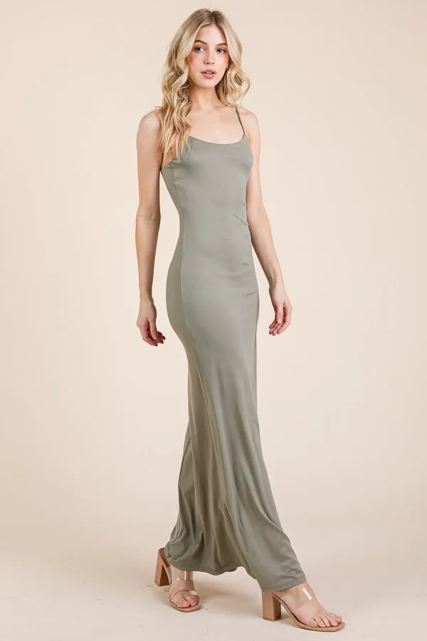 BACKLESS MAXI FISHTAIL DRESS sold by Heart & Hips product image thumbnail 2