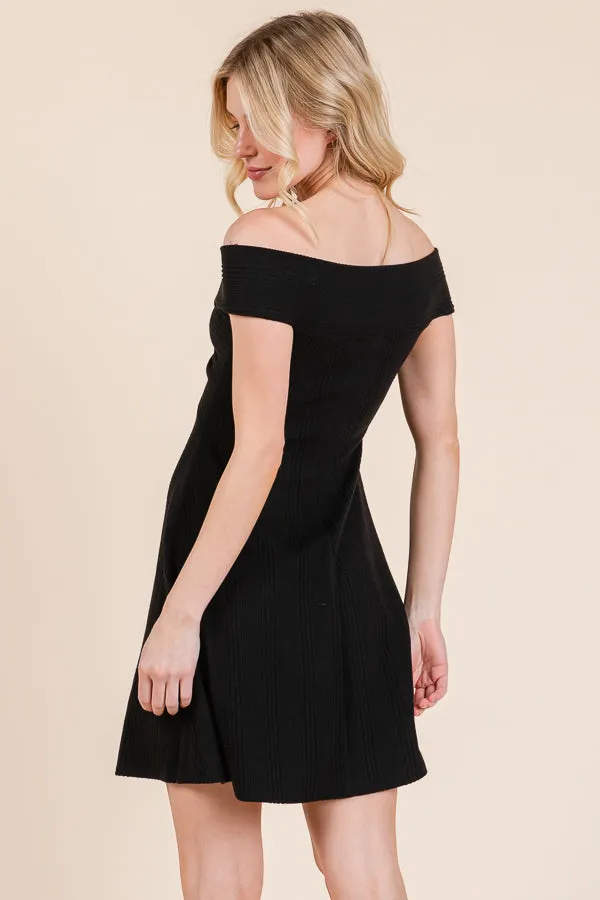 OFF SHOULDER MINI DRESS sold by Heart & Hips product image thumbnail 4