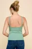 RIBBED V-NECK LACE TRIM WITH STRAP TANK TOP sold by Heart & Hips