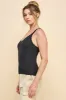 RIBBED V-NECK LACE TRIM WITH STRAP TANK TOP sold by Heart & Hips