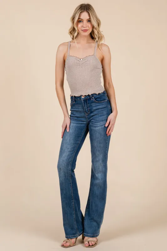 RUCHING CHEST ROSEBUD TRIM CAMISOLE sold by Heart & Hips