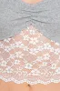 LACE TRIMMED HEMLINE RUCHING TOP sold by Heart & Hips