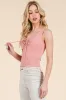 TIE FRONT RUCHED SLEEVLESS LACE TANK sold by Heart & Hips
