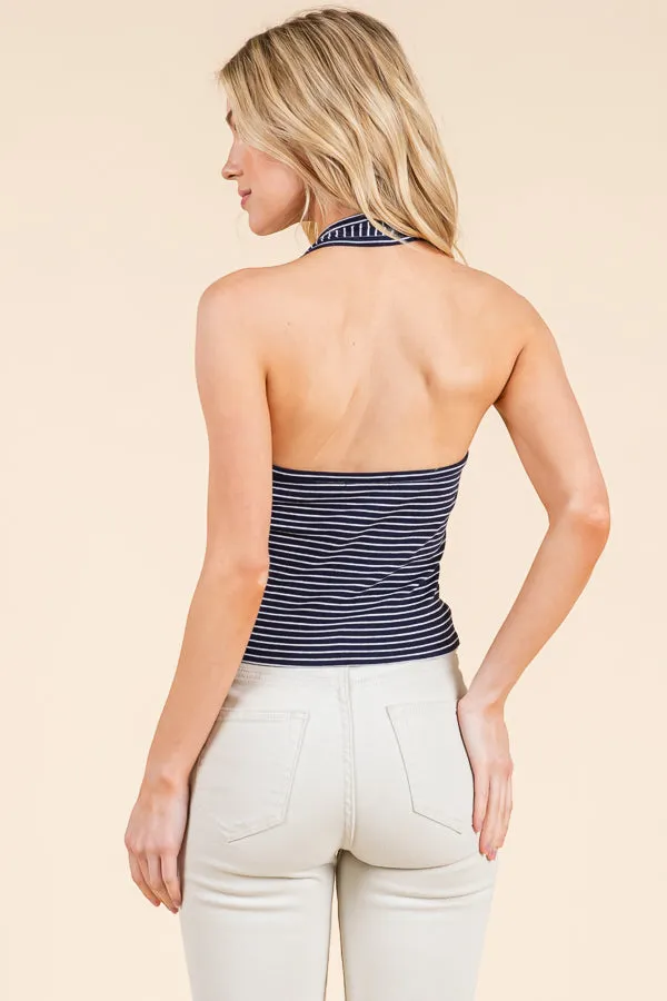 STRIPE HALTER TANK sold by Heart & Hips product image thumbnail 3
