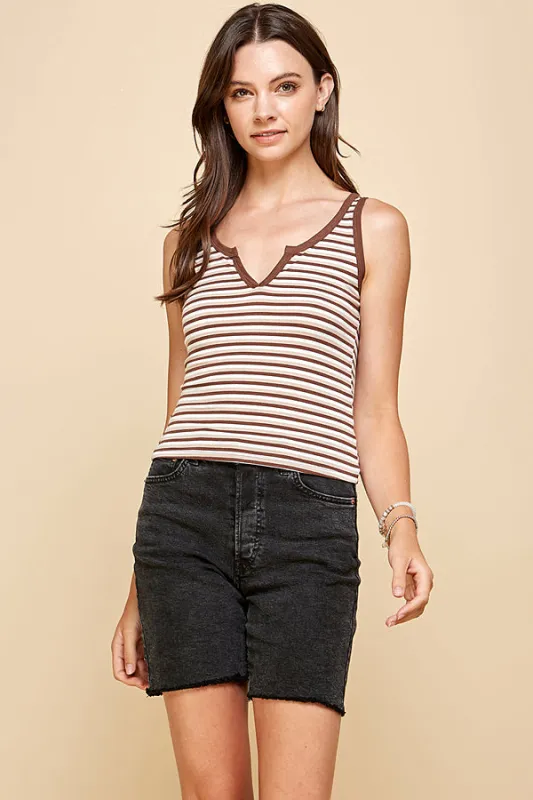 MULTI STRIPE TANK CROP TOP sold by Heart & Hips