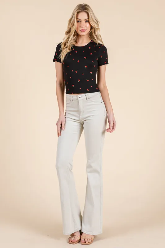 PRINTED CREWNECK DOUBLE LAYERED TOP sold by Heart & Hips