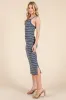 CRISS CROSS BACK STRIPPED DRESS sold by Heart & Hips