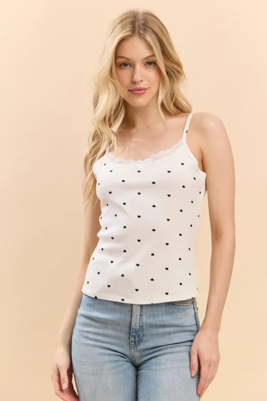 LACE TRIMMED BOW TIE CAMISOLE TANK sold by Heart & Hips