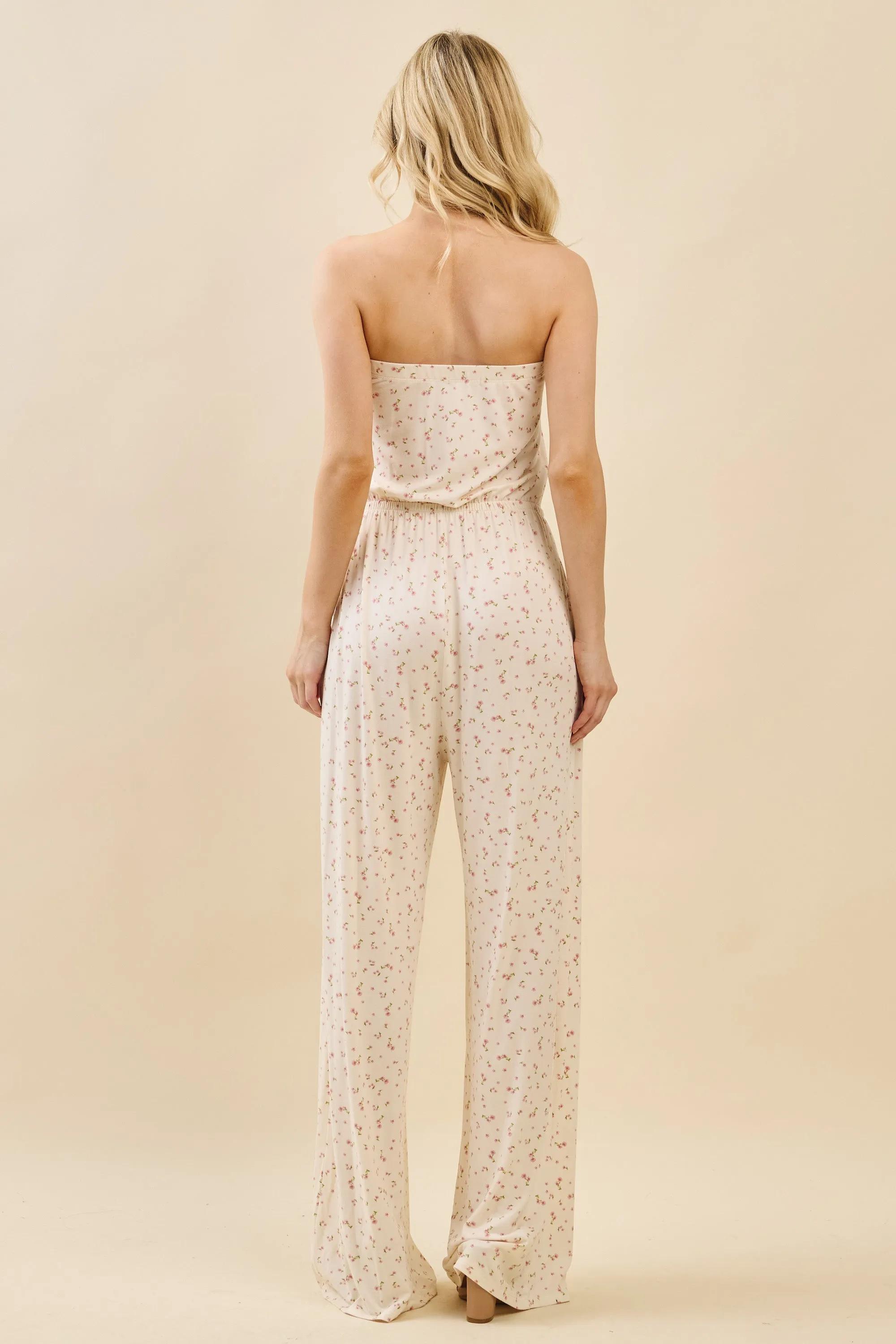 PRINTED WIDE LEG TUBE TOP JUMPSUIT sold by Heart & Hips product image thumbnail 3