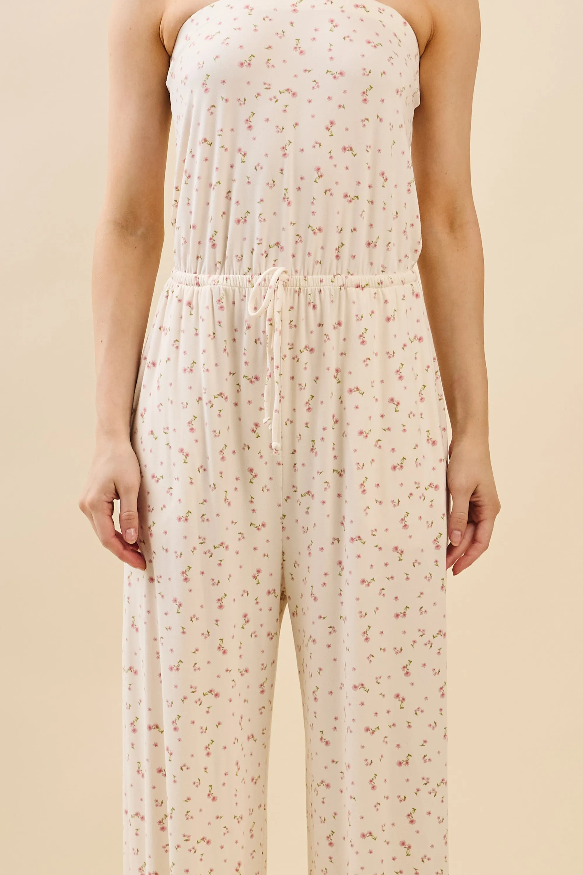 PRINTED WIDE LEG TUBE TOP JUMPSUIT sold by Heart & Hips product image thumbnail 4