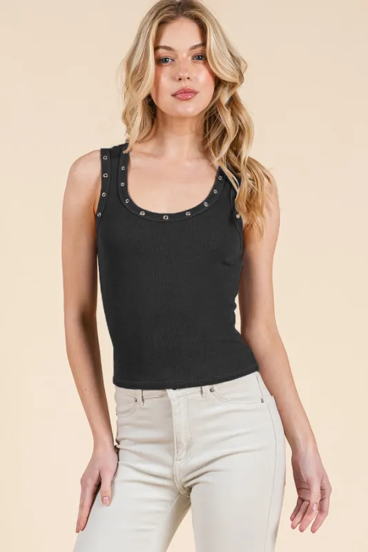 SCOOP NECK EYELET TANK TOP sold by Heart & Hips