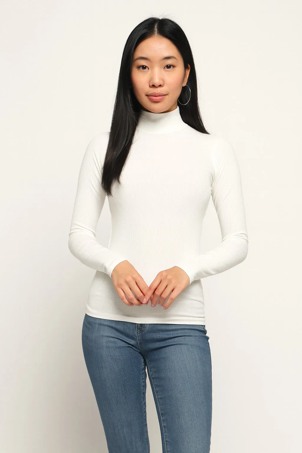 BUNDLE 6 RIB MOCK NECK BASIC LONG SLEEVE TOP sold by Heart & Hips