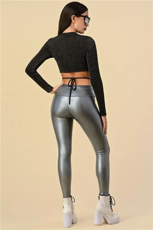 MOCK NECK STRAPPY TIE BACK FINISH TOP ( SET DESIGN WITH JP44353AVS ). sold by Heart & Hips product image thumbnail 2