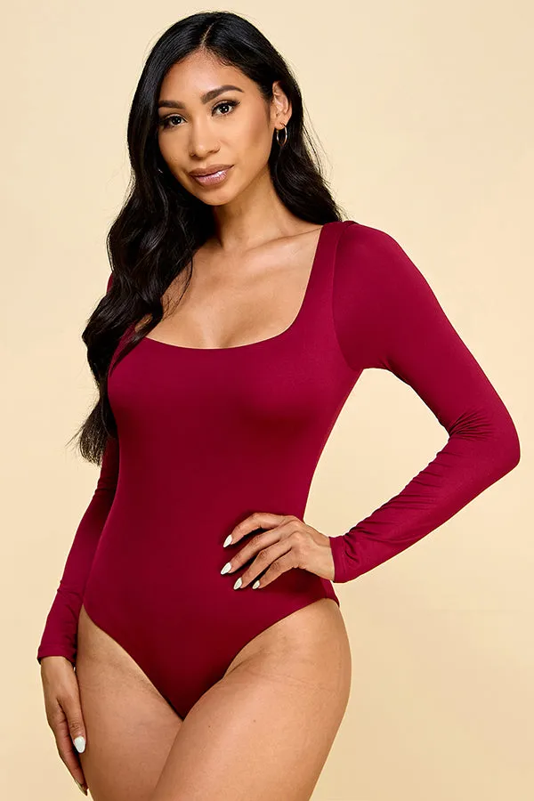 SQUARE NECK DOUBLE LAYERED BODYSUIT sold by Heart & Hips product image thumbnail 3