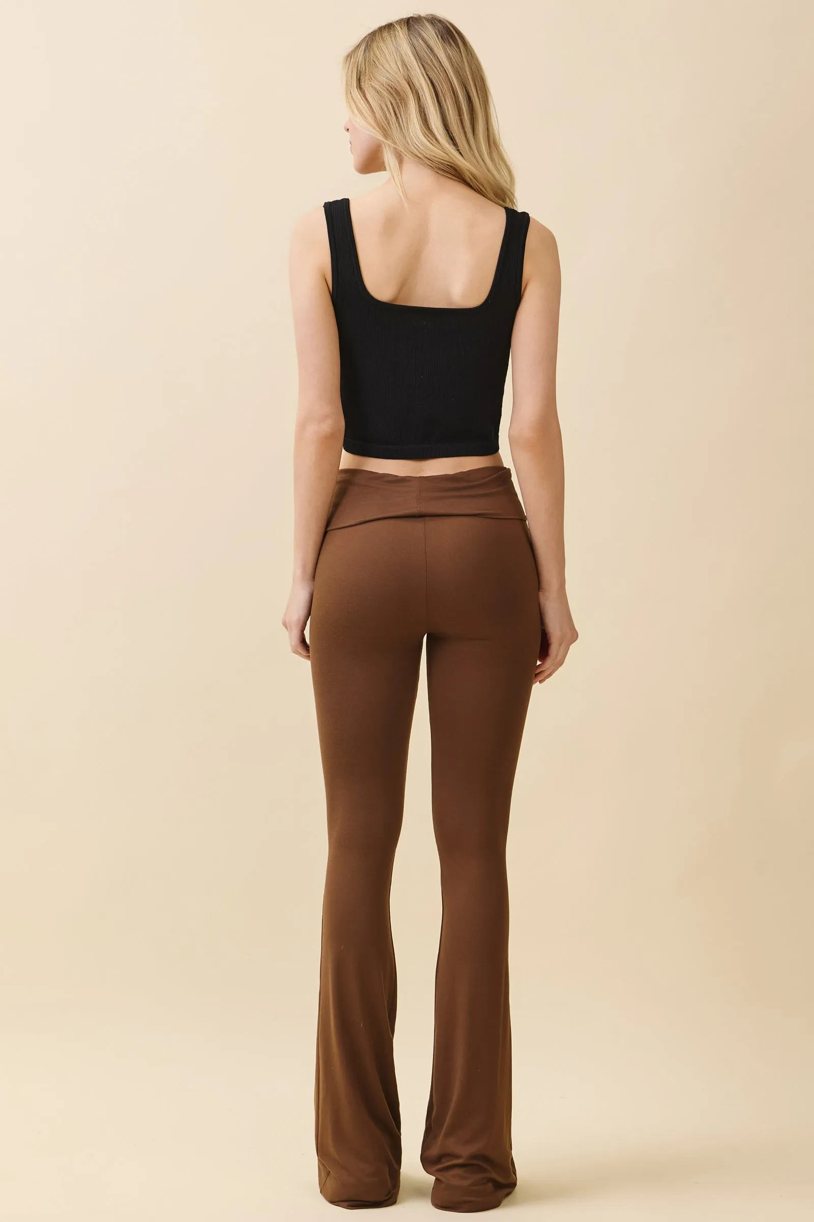 FLARE PANTS WITH FOLDOVER WAISTBAND sold by Heart & Hips product image thumbnail 3