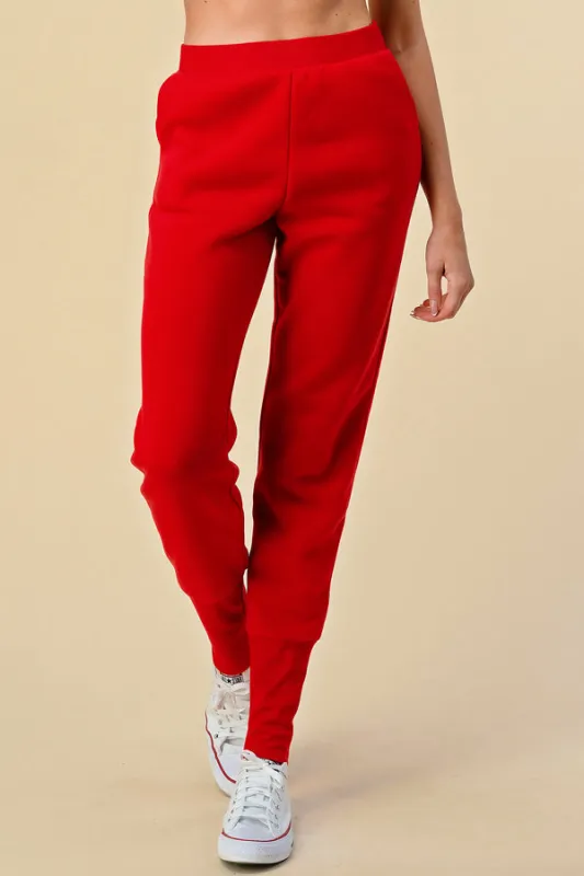 WIDE RIBBED CUFF BAND POCKET FLEECE JOGGER sold by Heart & Hips