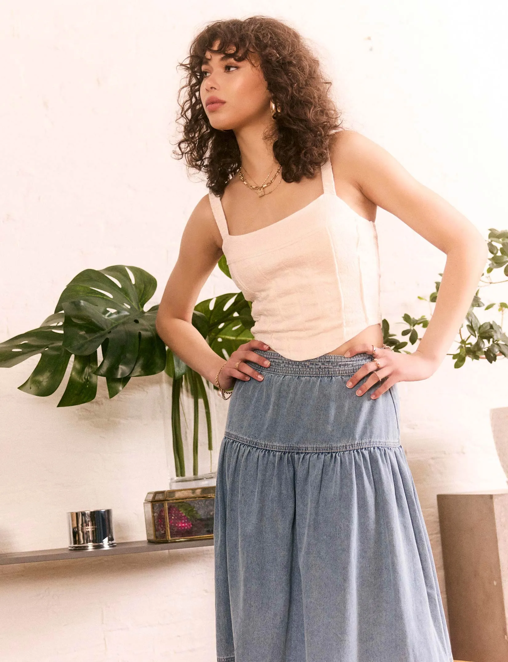 ★THREETIMES★WINNIE SKIRT Ulla Johnson | Winnie Skirt | Periwinkle