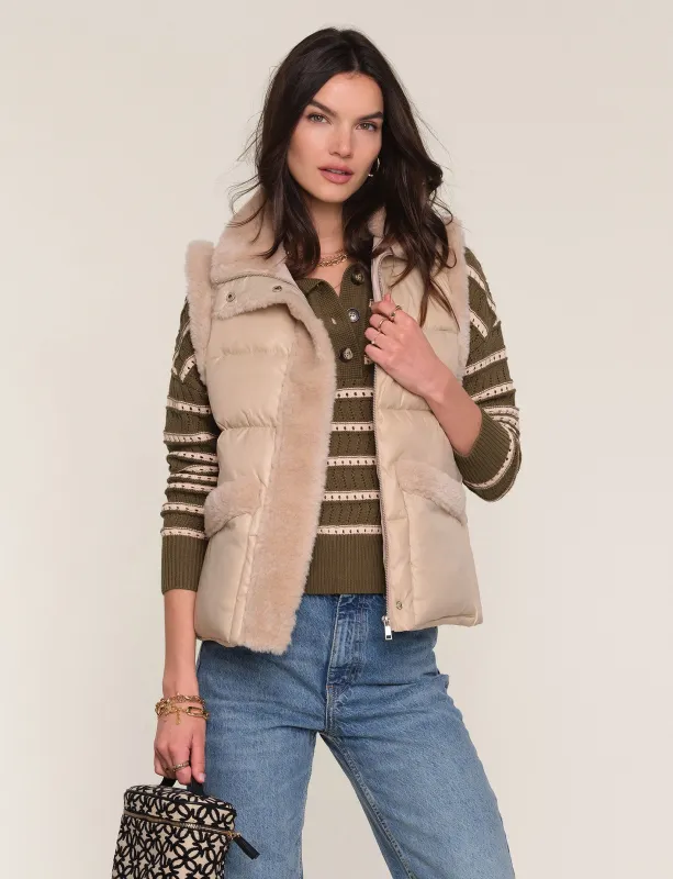 serra vest sold by Heartloom