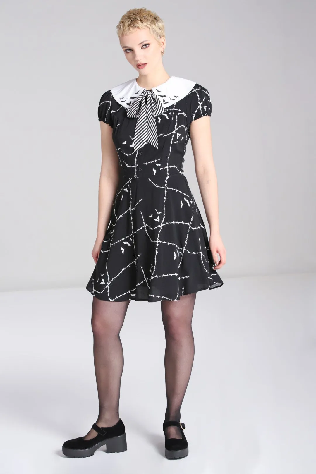 Stitches Mini Dress sold by Hell Bunny product image thumbnail 2