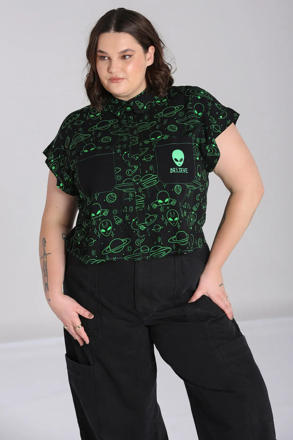 Mulder Shirt sold by Hell Bunny product image thumbnail 5