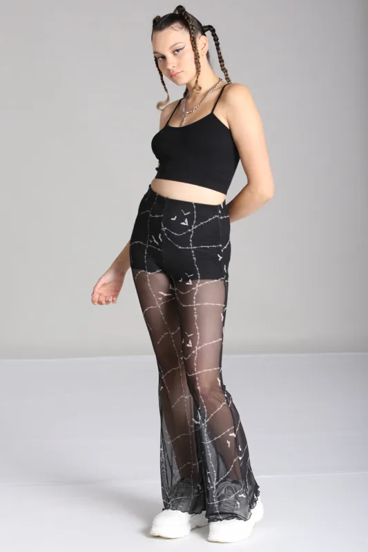 Stitches Mesh Trousers sold by Hell Bunny