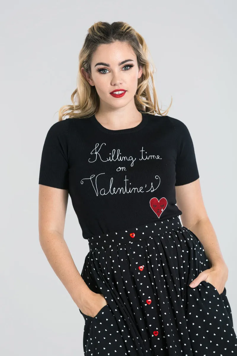 Non - Valentine Top sold by Hell Bunny