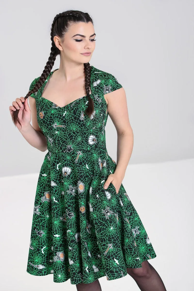 Hex Mid Dress sold by Hell Bunny