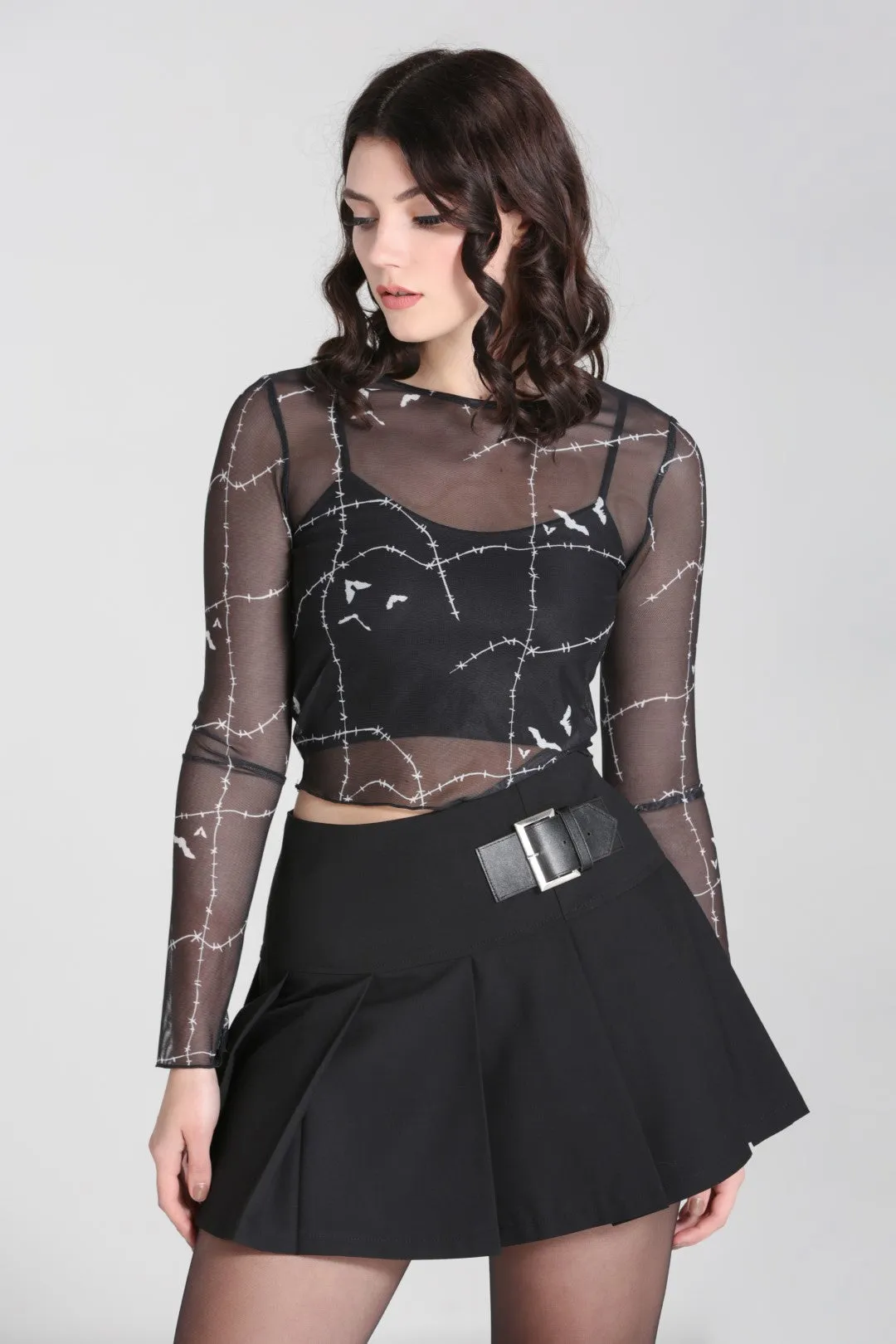 Stitches Mesh Top sold by Hell Bunny