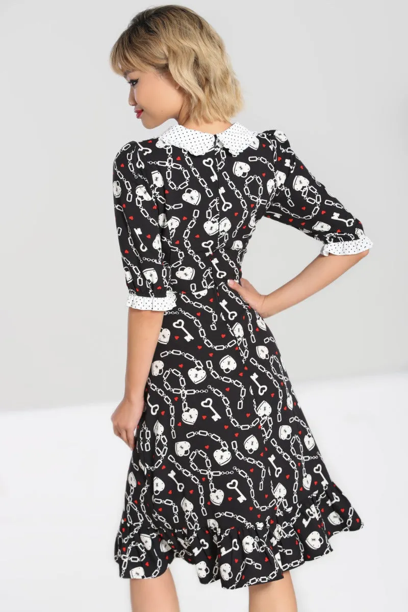 Heart Lock Mid Dress sold by Hell Bunny product image thumbnail 2