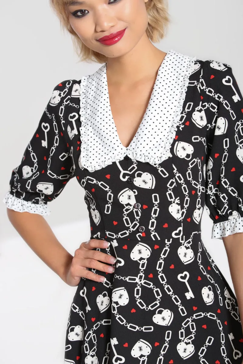 Heart Lock Mid Dress sold by Hell Bunny product image thumbnail 3