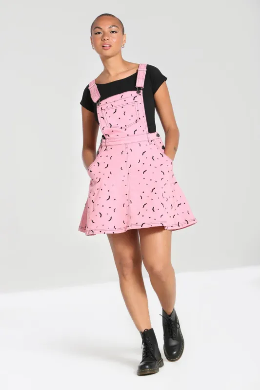 Bat Pinafore Dress Pink sold by Hell Bunny