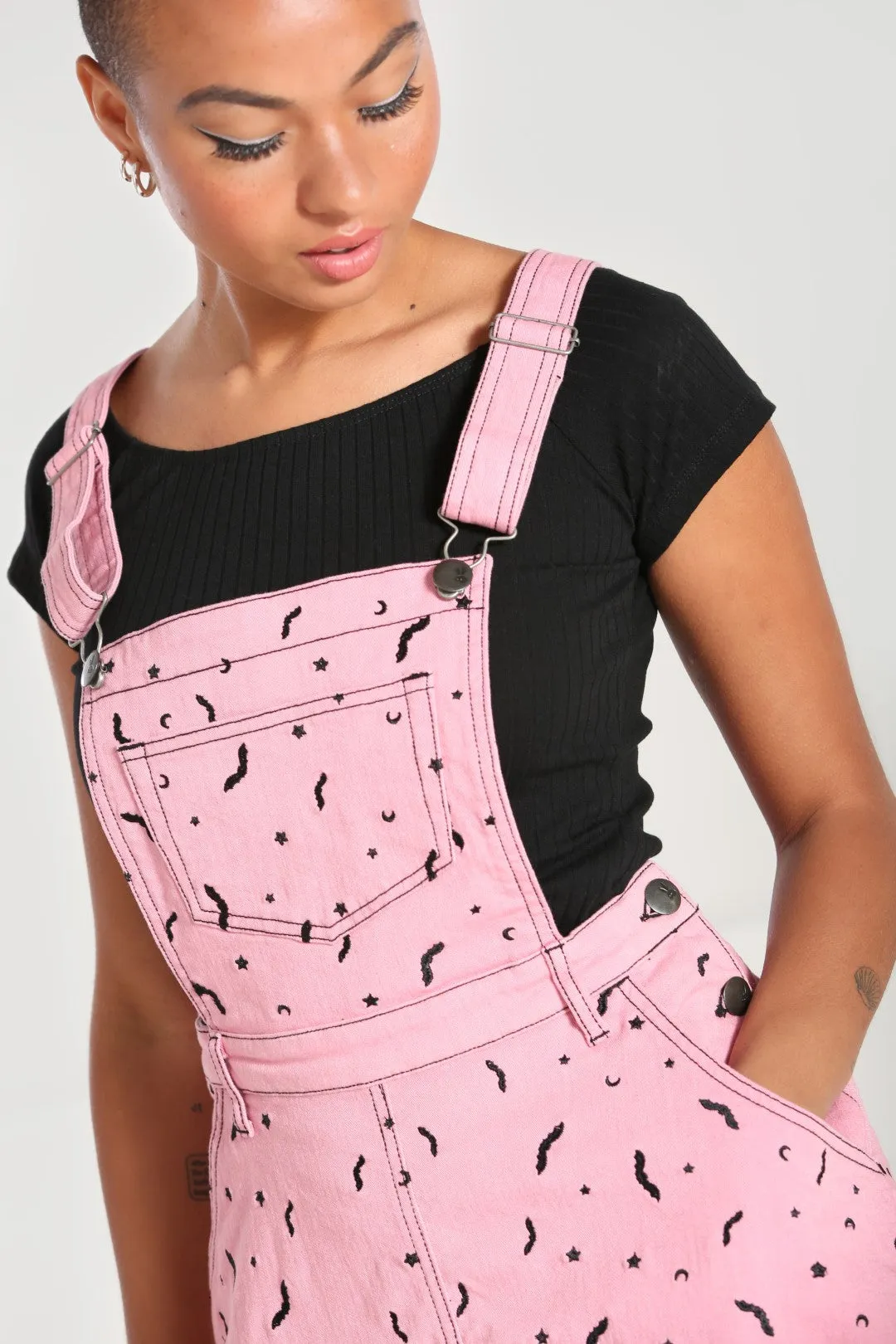 Bat Pinafore Dress Pink sold by Hell Bunny product image thumbnail 2