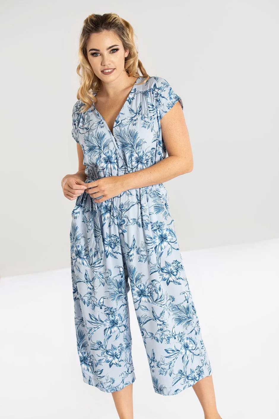 Brasilia Jumpsuit Blue sold by Hell Bunny product image thumbnail 3