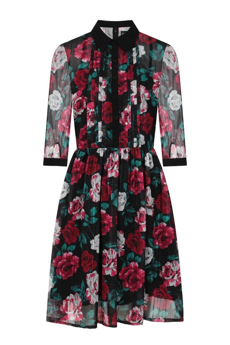 Bed of Roses Dress sold by Hell Bunny product image thumbnail 5