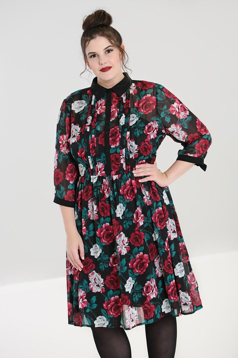 Bed of Roses Dress sold by Hell Bunny