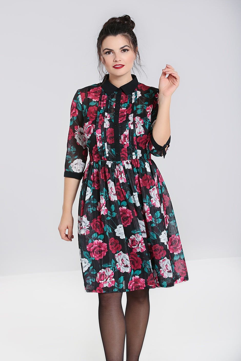 Bed of Roses Dress sold by Hell Bunny product image thumbnail 2
