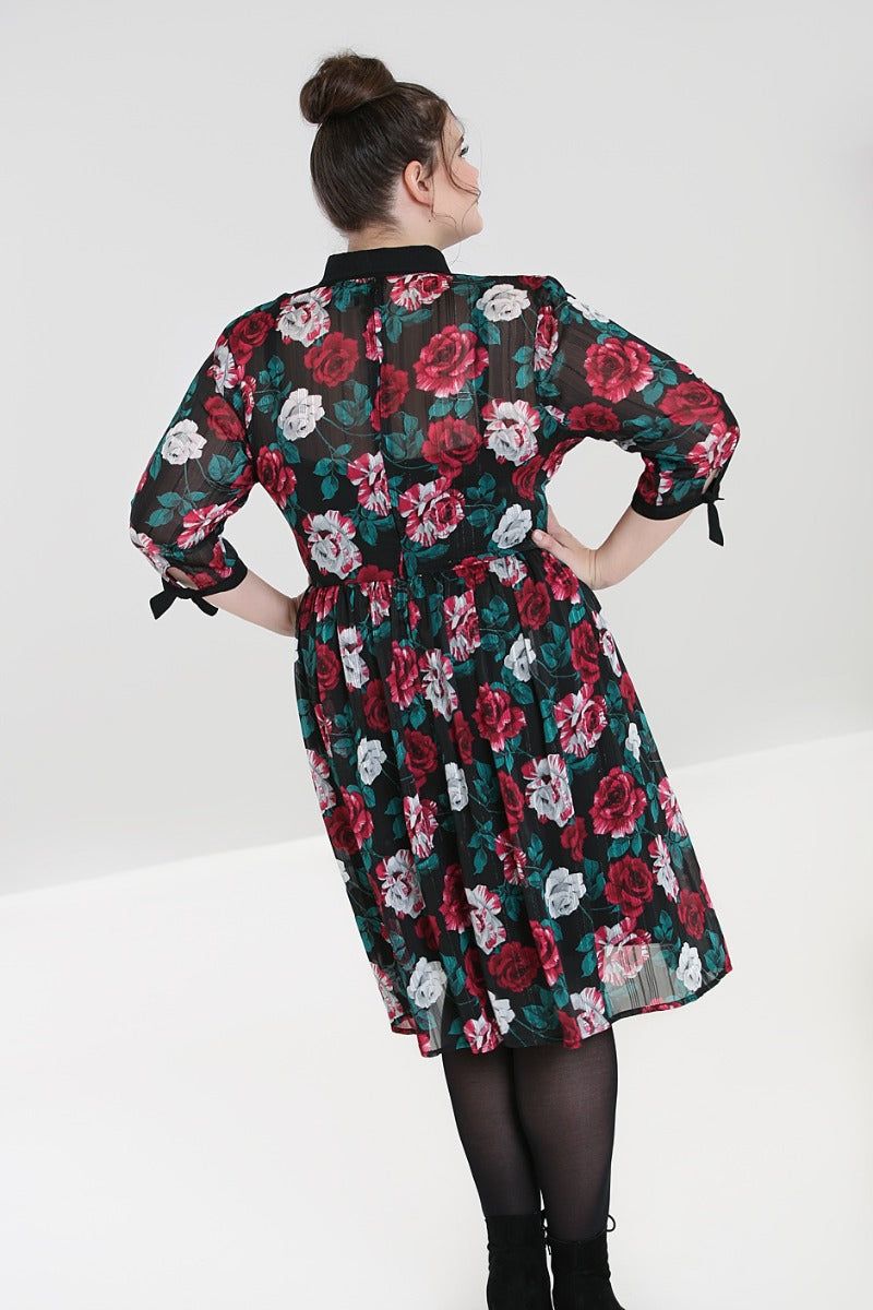 Bed of Roses Dress sold by Hell Bunny product image thumbnail 3
