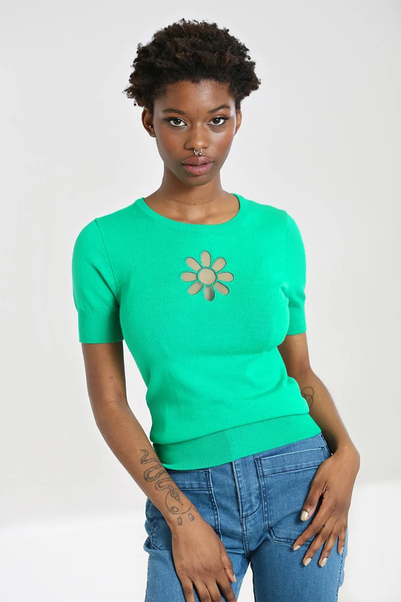 Flower Power Top sold by Hell Bunny